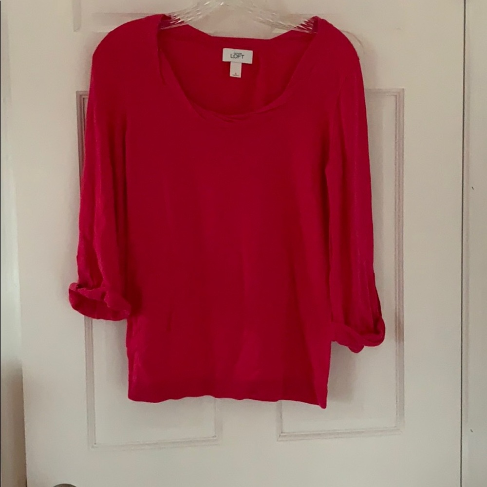 The Loft Crew Neck Pink Sweater